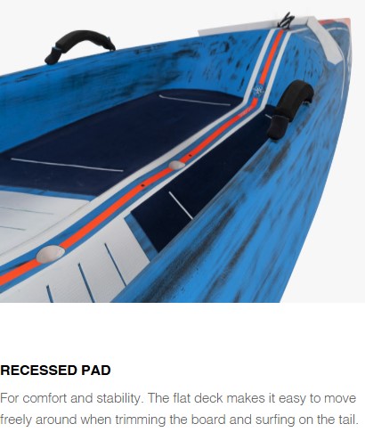 Starboard Sprint Carbon Sandwich race board standing area recess with race handles