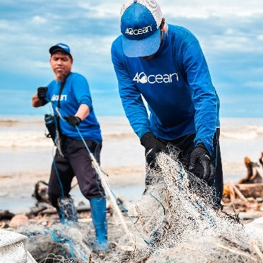 4 Ocean bracelet production with workers collecting fishing nets to make bracelets