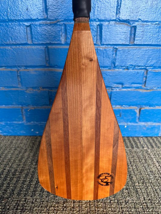Carbon fiber SUP paddle with 9 inch round blade handmade in Northeast Ohio
