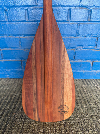 Handmade cherry and walnut wooden SUP paddle by Edgewater Surf