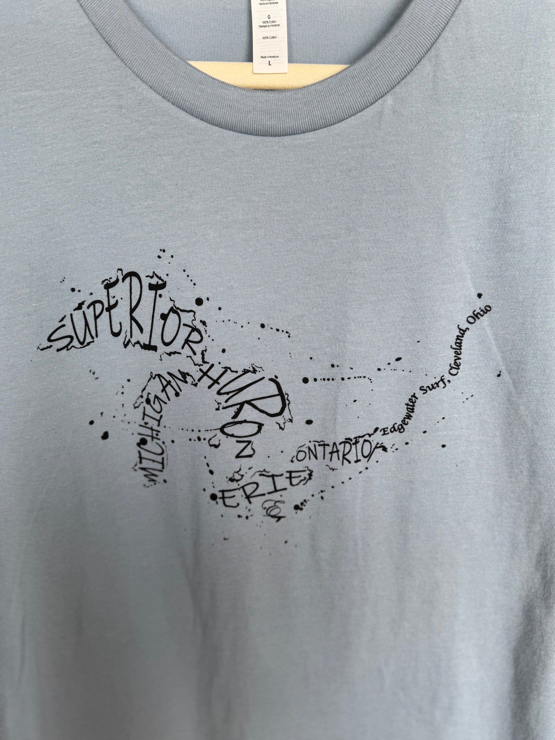 front close up look of edgewater surf shirt