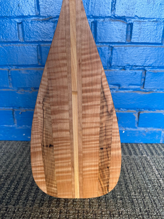 Wooden paddleboard paddle for Lake Erie paddling