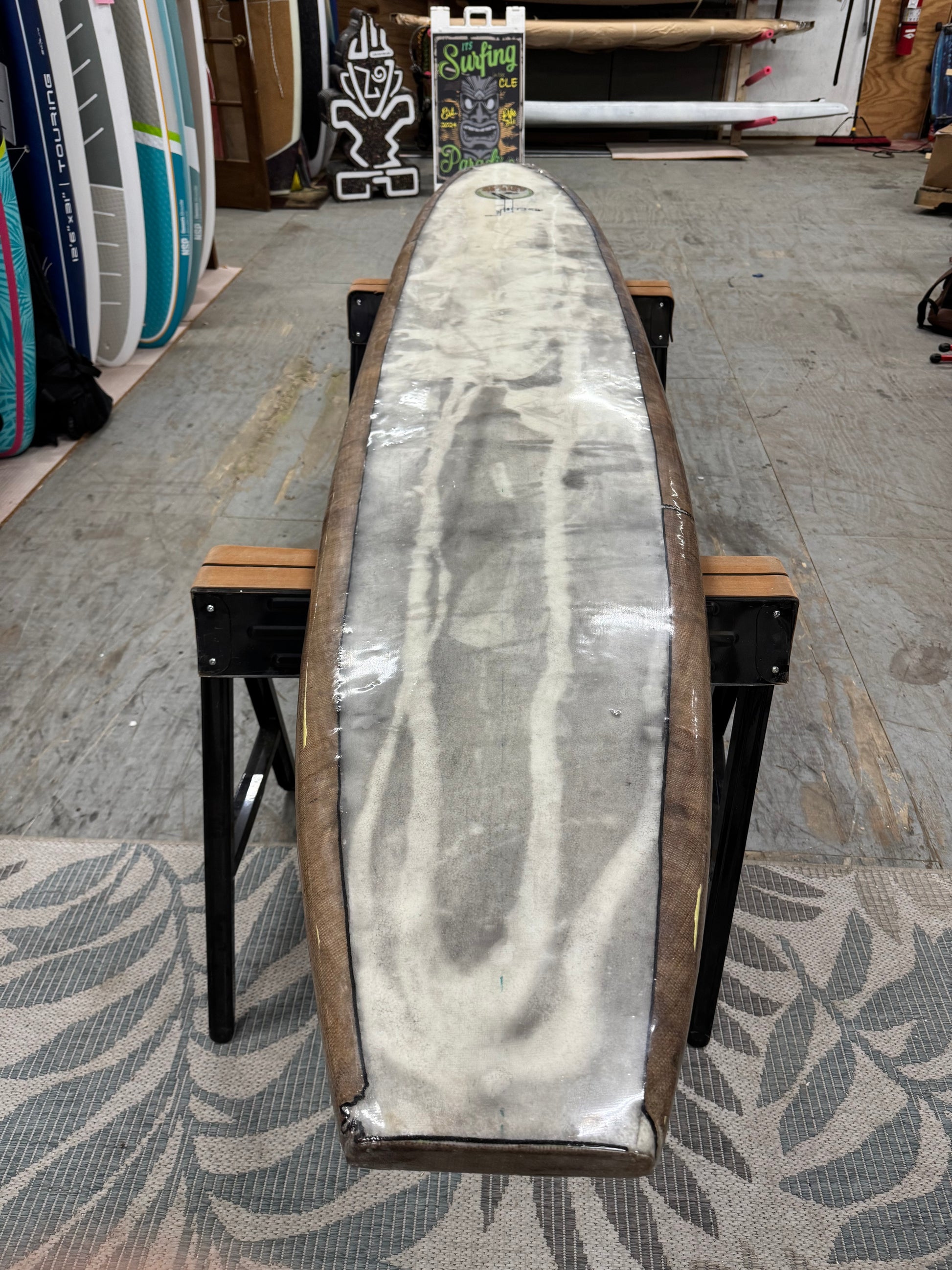 Edgewater Spliff 9'10 performance longboard handmade in Cleveland Ohio