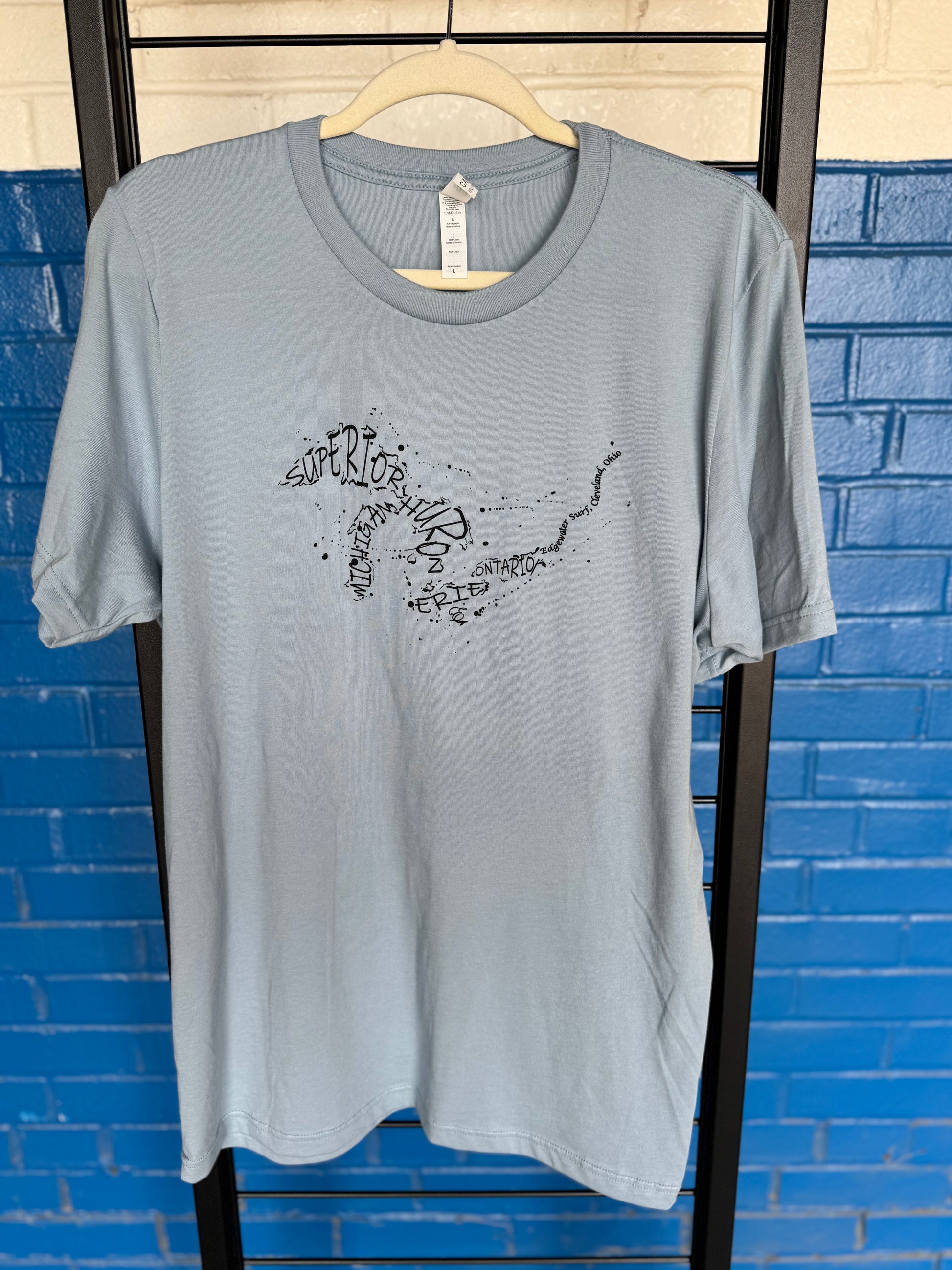 Front of Edgewater surf custom shirt