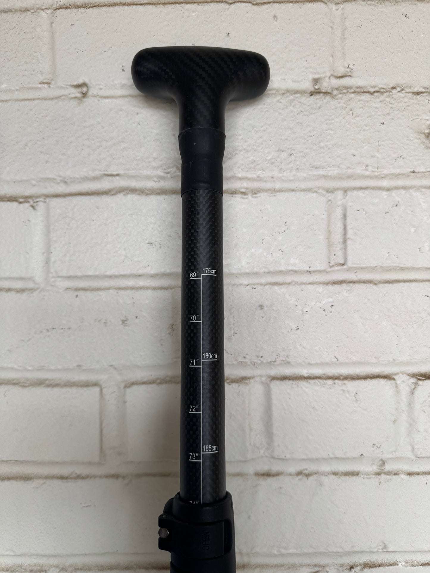 Edgewater Surf Custom Carbon Fiber Wooden SUP Paddle - Round Blade #2
