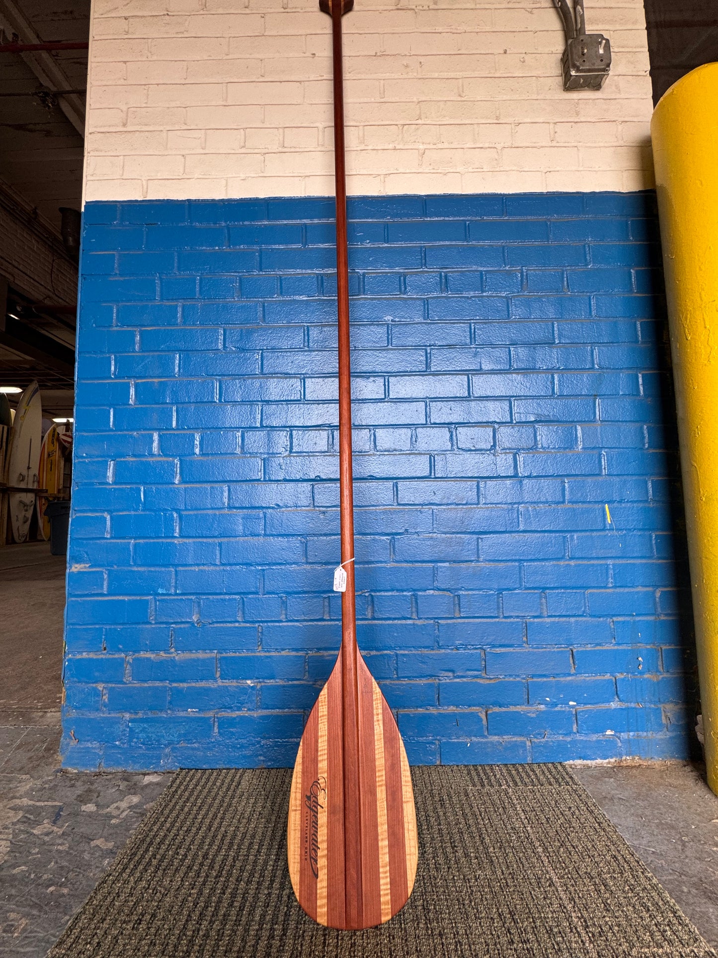 Edgewater Surf Custom Driftwood Oak & Curly Maple Paddle – 81" Handmade Wooden SUP Paddle