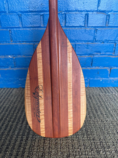 Edgewater Surf Custom Driftwood Oak & Curly Maple Paddle – 81" Handmade Wooden SUP Paddle