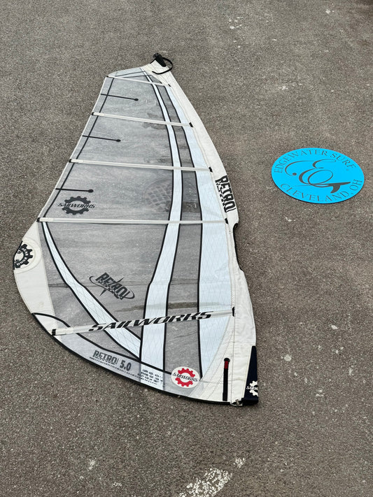 sailworks retro windsurf sail at edgwater surf