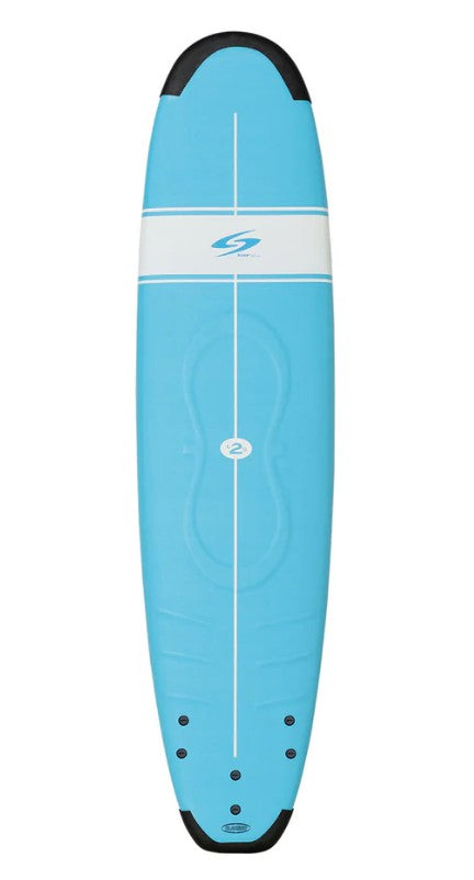 Surftech Black Tip L2S Soft Top 8'0" Surfboard w bolt through fins