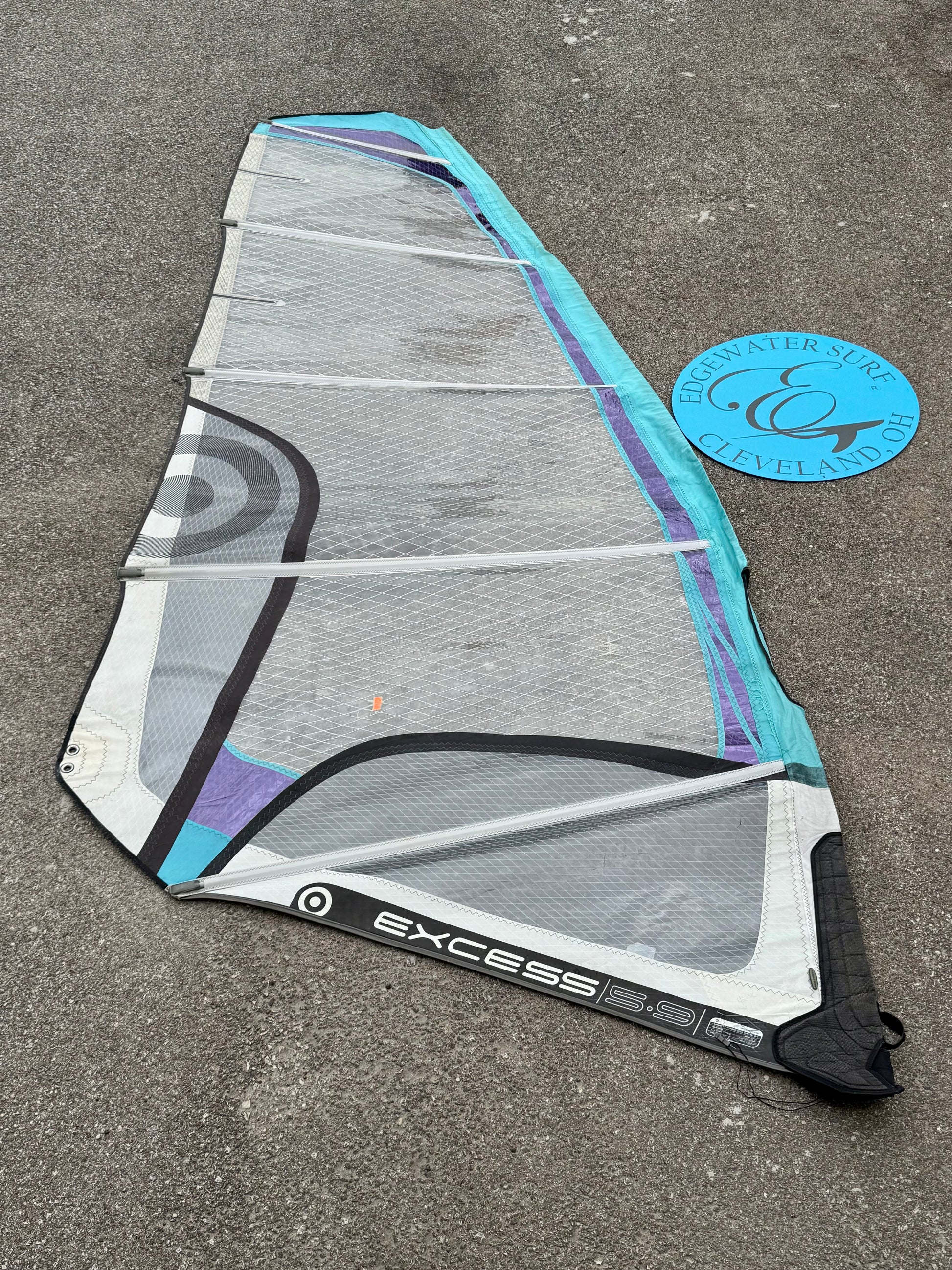 NeilPryde Excess 5.9 used windsurf sail in C condition at Edgewater Surf