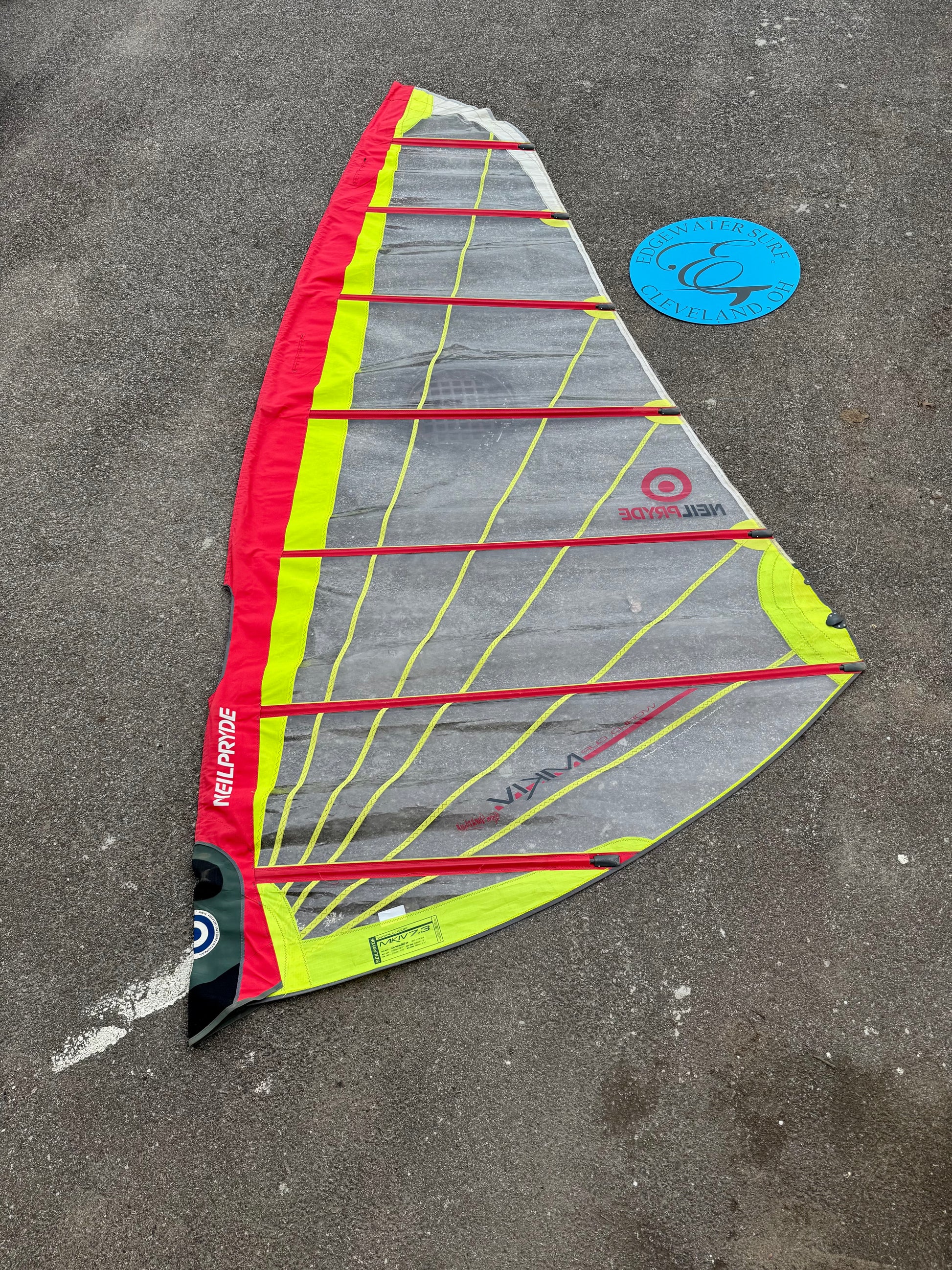 NeilPryde MXIV 7.3 used windsurf sail in B condition at Edgewater Surf