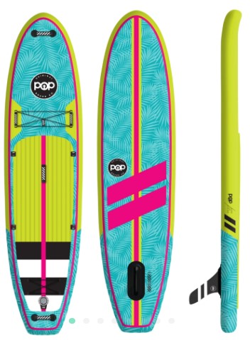 Pop Board Co. Yacht Hopper turquoise pink top bottom and side 