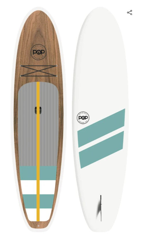 Pop Amigo Faux Wood Grey 11’6” rigid paddleboard