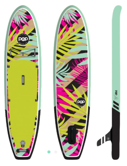 Pop Royal Hawaiian Palm Neon 10’6” Inflatable paddleboard