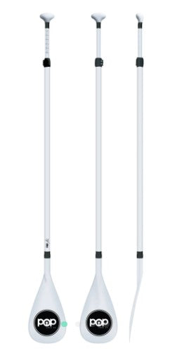 Pop Trooper Fiberglass 2 piece Adjustable Paddle white